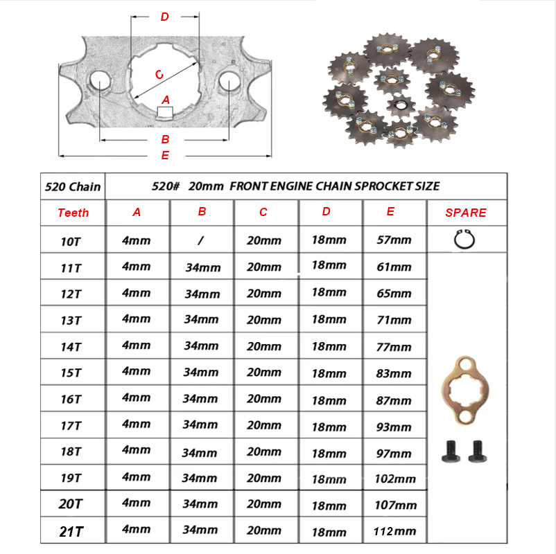 Front Engine Chain Sprockets 5 - đánh giá và giá Xcm Chain