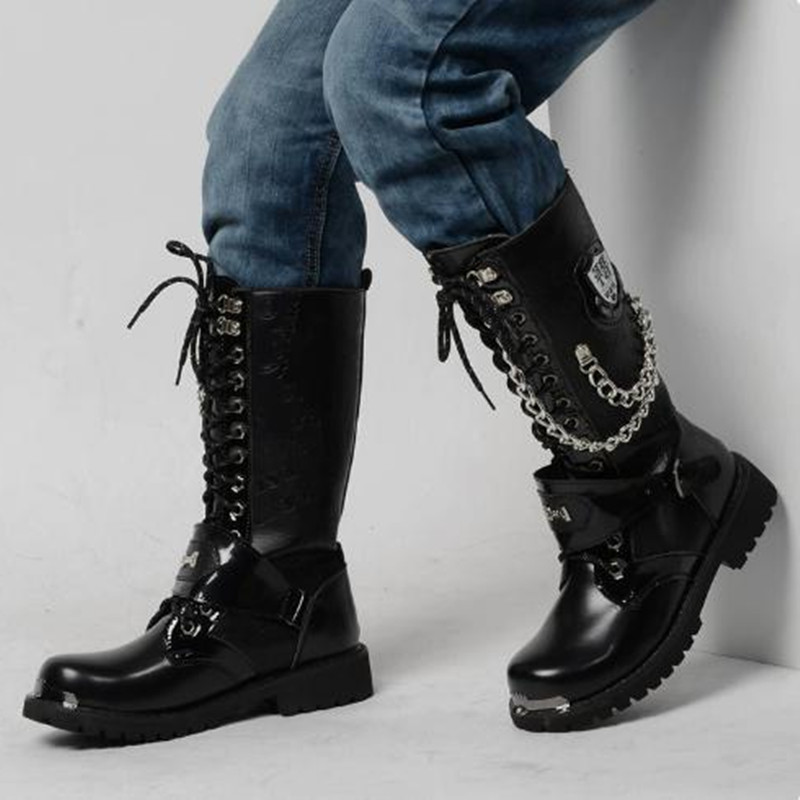 Luxury Men Motorcycle Boots Mi - đánh giá và giá Motorcycle Chain
