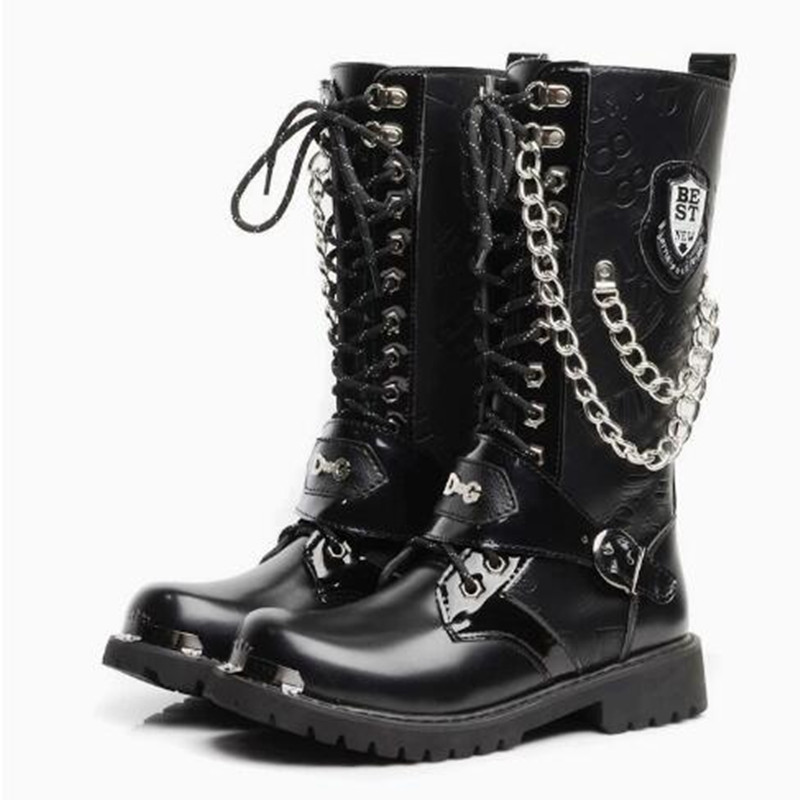 Men Fashion Motorcycle Boots M - đánh giá và giá Motorcycle Chain